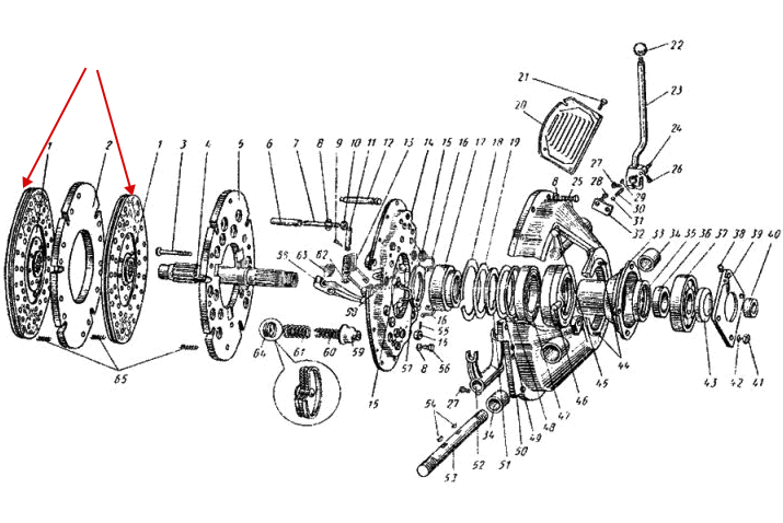 Заказать Диск сцепления трактора ДТ-75 ведомый с двигателем А-41 ...